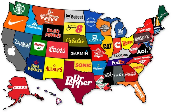 The most famous brand states have produced