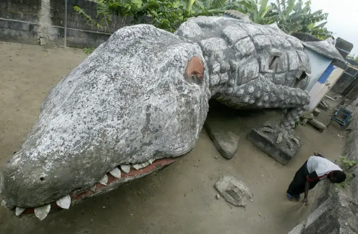 built in the Ivory Coast’s capital Abidjan — was made to look like a crocodile