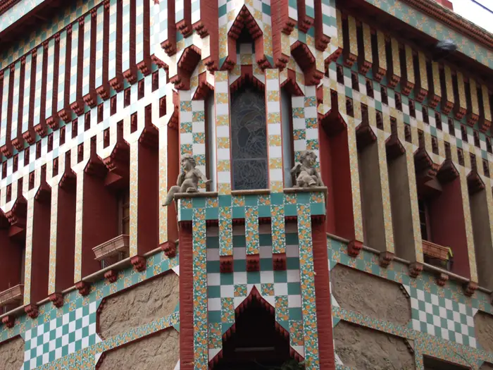 Gaudí built the Casa Vicens for a private family between 1883 and 1889