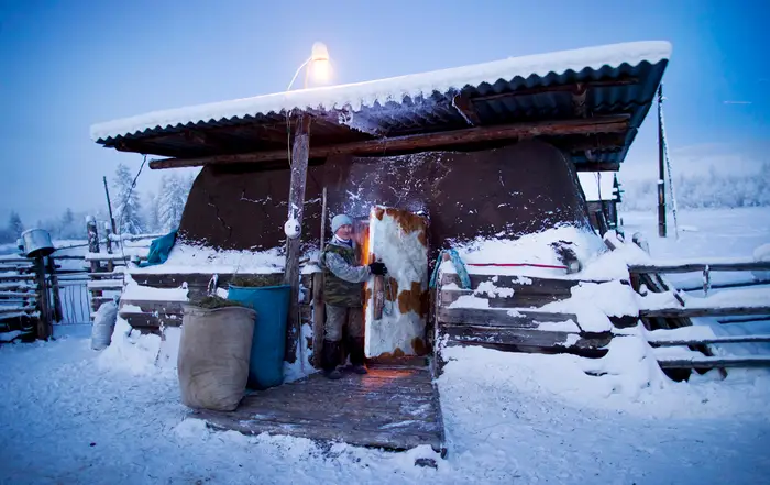 Siberia, Oymyakon means unfrozen water, believe it or not