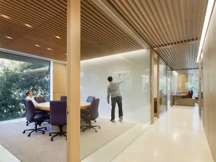 The headquarters of an undisclosed Silicon Valley venture capital firm were redesigned with gardens