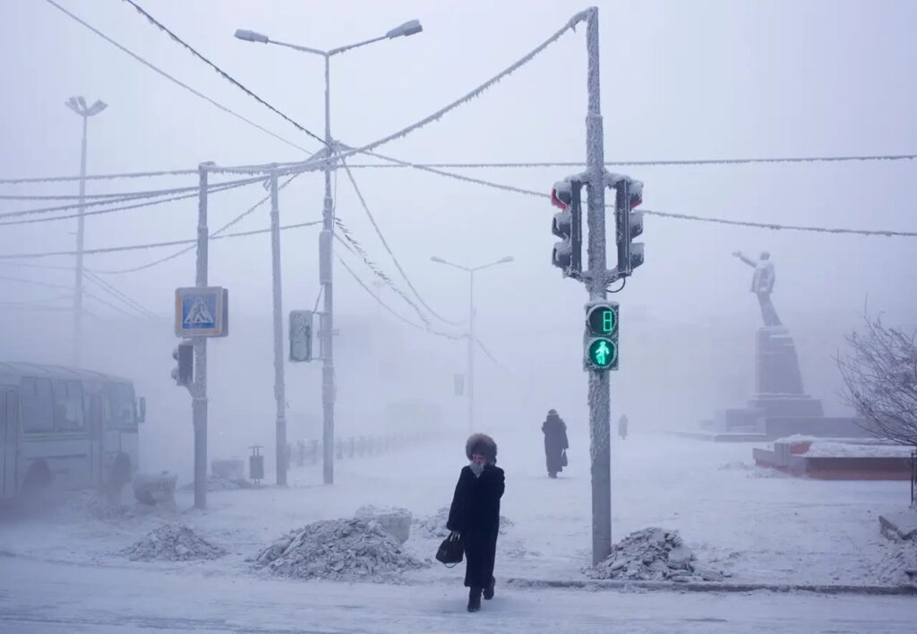 Amos Chapple started his journey in Yakutsk, the capital of the Sakha