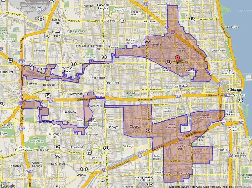 The Shape Of Illinois’ 4th Congressional District